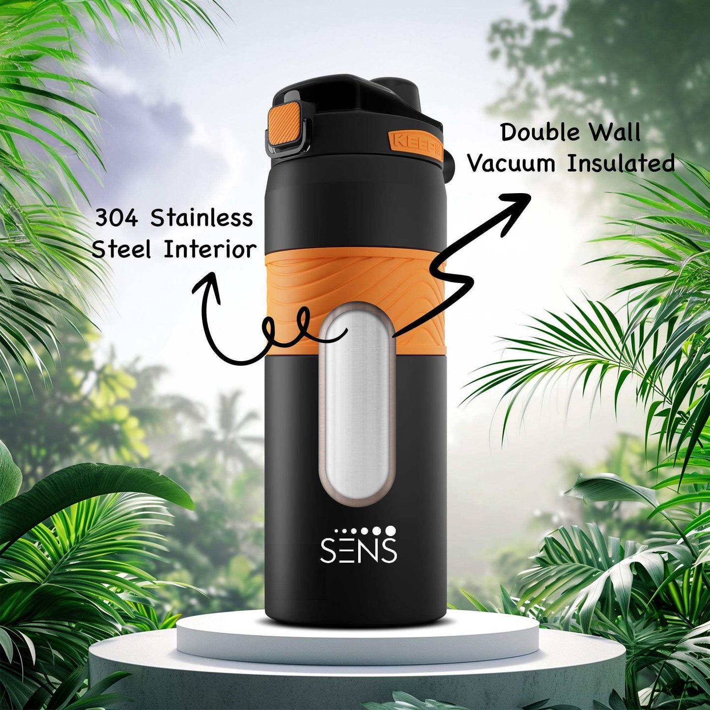 Double-walled stainless steel Hydra Dual Water Bottle