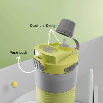 Double-walled stainless steel Hydra Dual Water Bottle