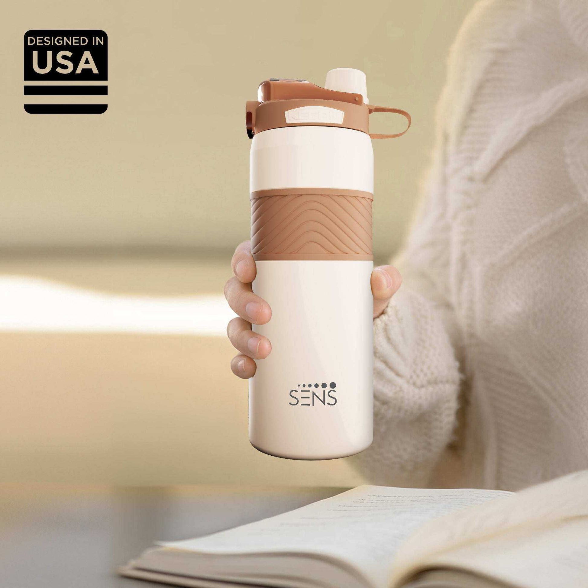 Double-walled stainless steel Hydra Dual Water Bottle