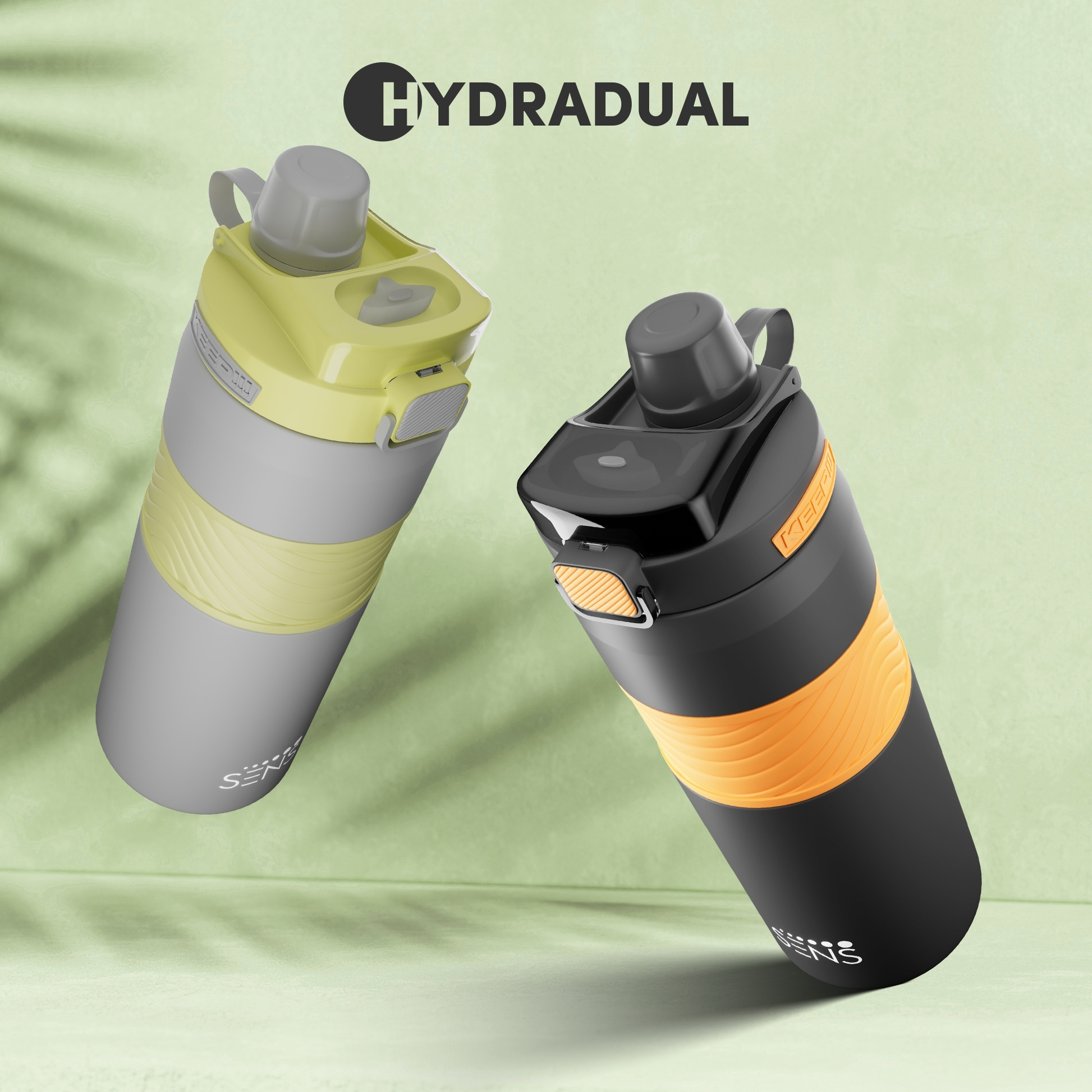 Double-walled stainless steel Hydra Dual Water Bottle